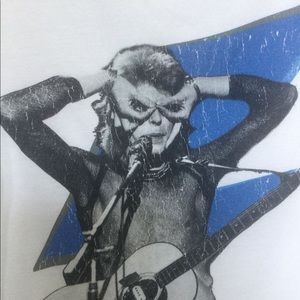 DAVID BOWIE ZIGGY STARDUST ALTER EGO WHITE GRAPHIC T-SHIRT SIZE XL NWT